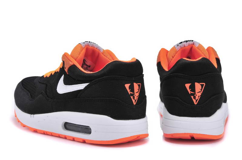 Nike Air Max 1 87 fourrure Chaussures Hommes Noir Orange (3)